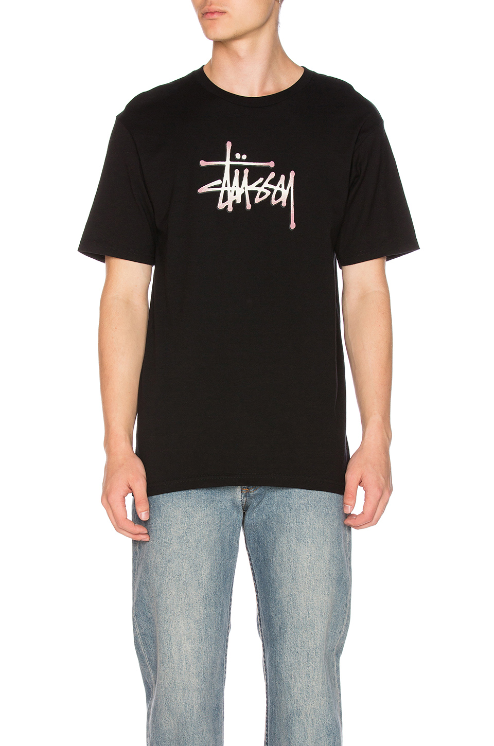 stussy stipple stussy t恤 – 黑色 | revolve