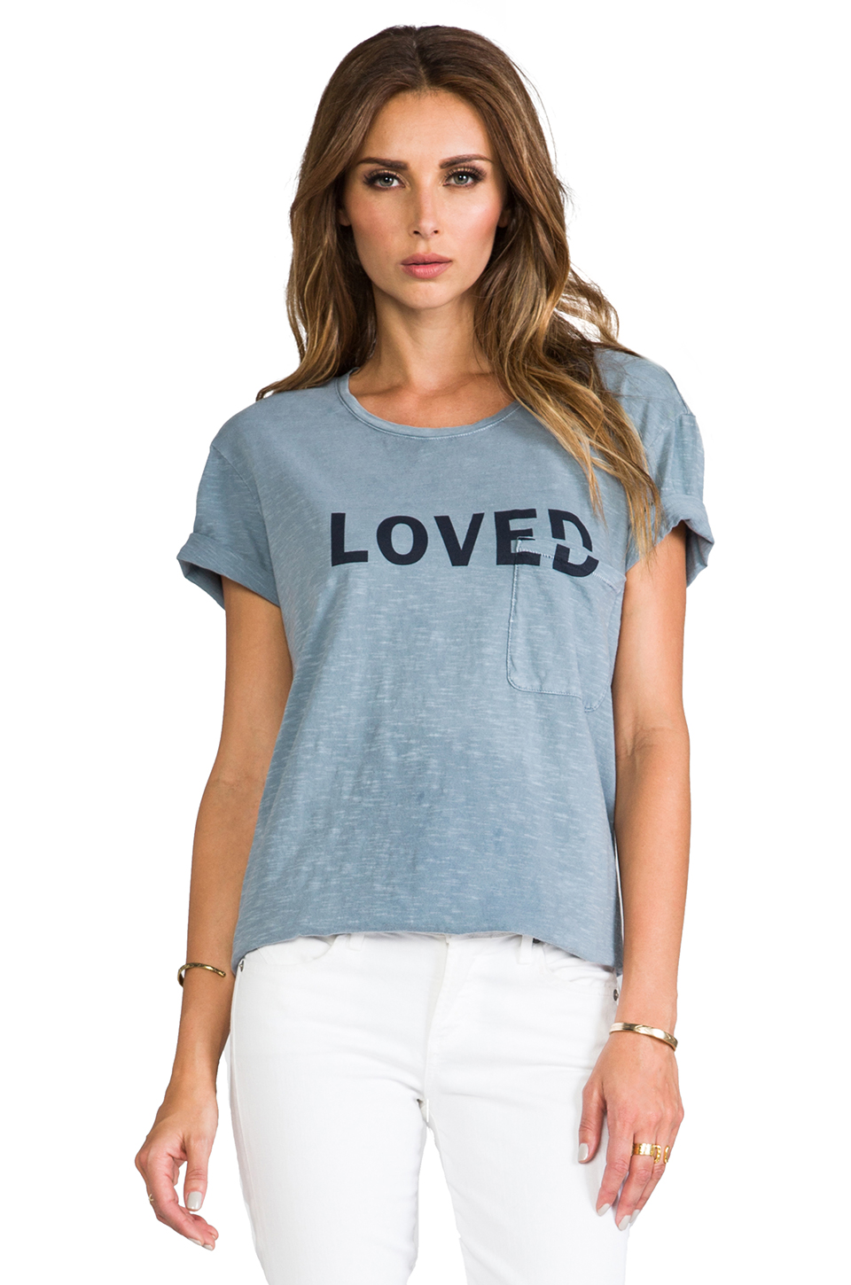 textile elizabeth and james loved bowery t恤 – storm grey/navy