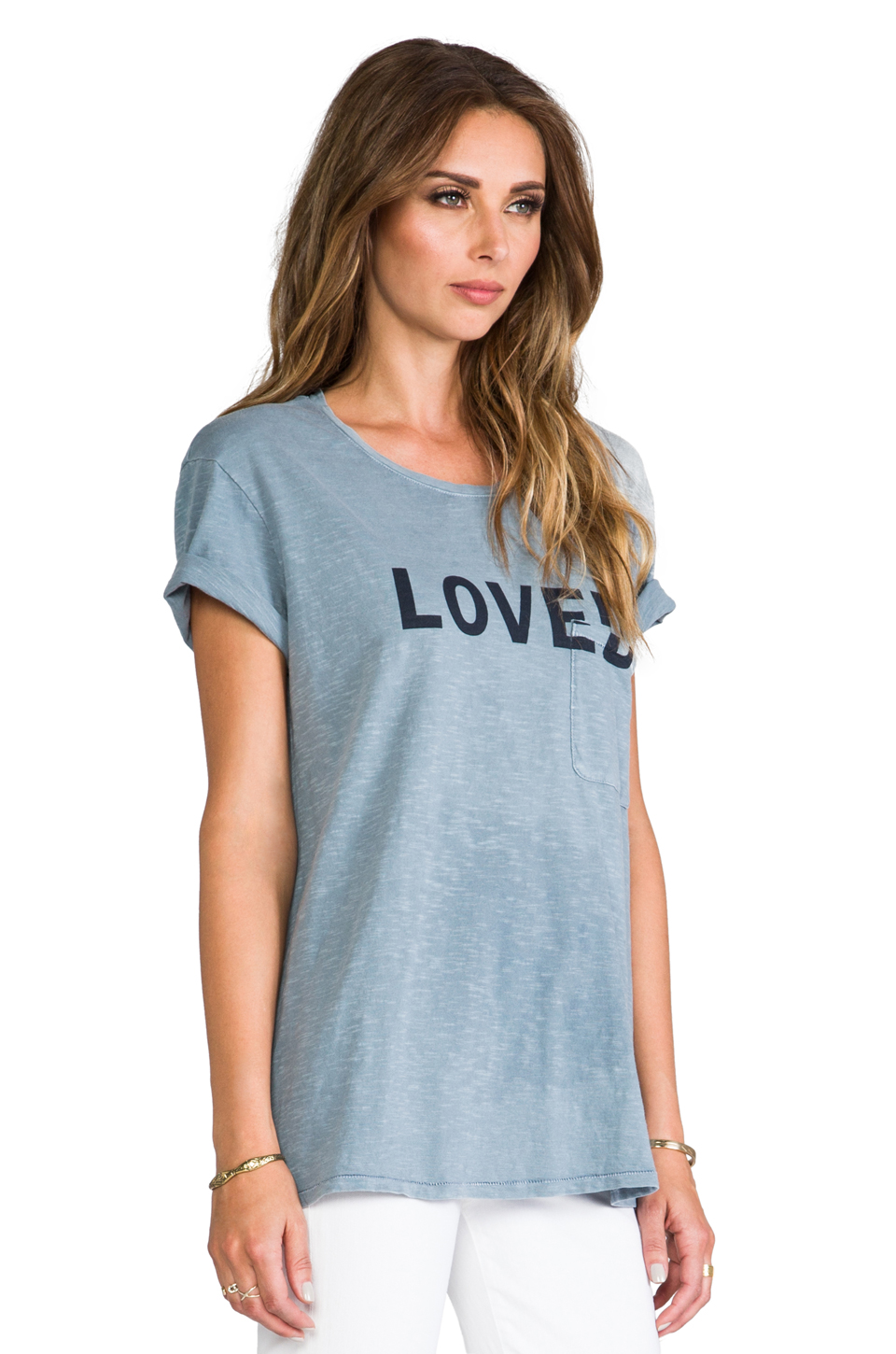 textile elizabeth and james loved bowery t恤 – storm grey/navy