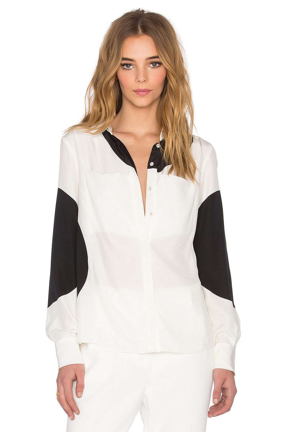 ty-lr plutonic 衬衫 – black & white | revolve