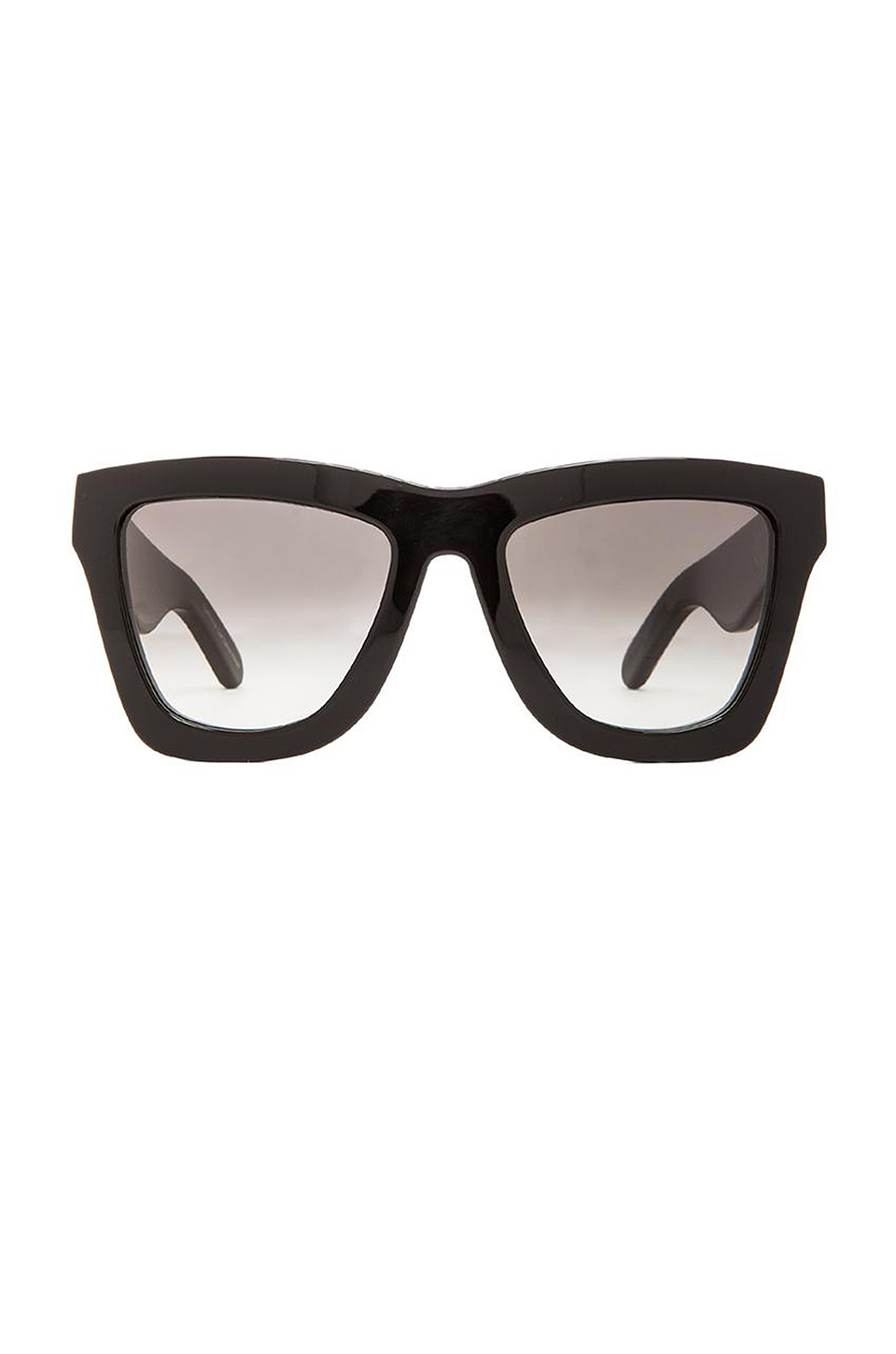 valley eyewear 太阳镜 – gloss black & black gradient | revolve