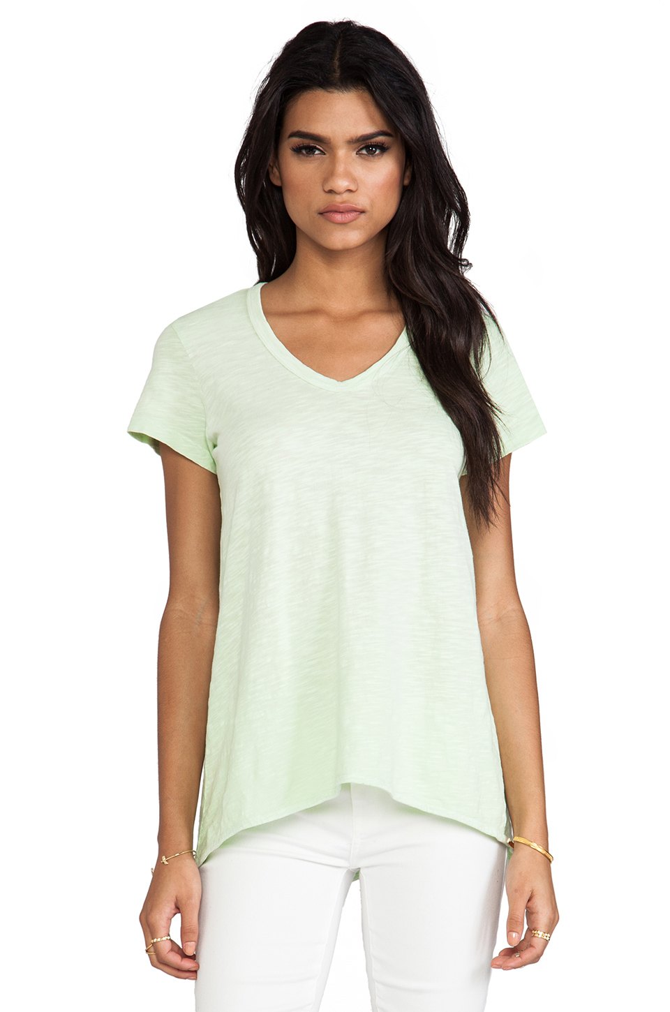 shrunken 高低款 男友式t恤