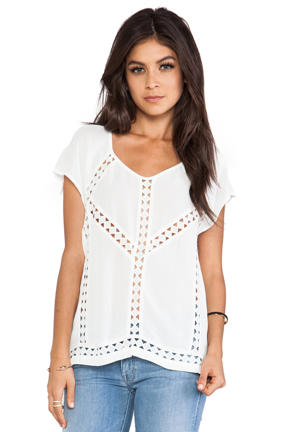 wish diamond 短袖上装 – 白色 | revolve