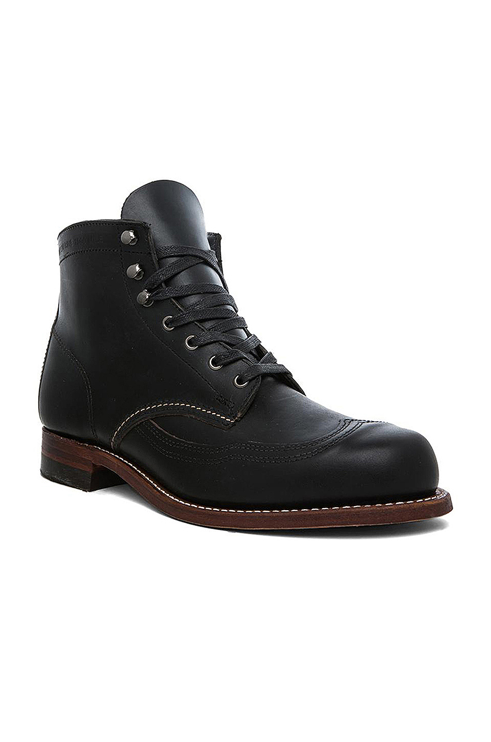 image 2 of 1000 mile addison wingtip boot in black